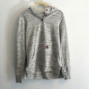 Carhartt Heather Norwalk Hoodie In Gray Space Dye Pullover - Size S